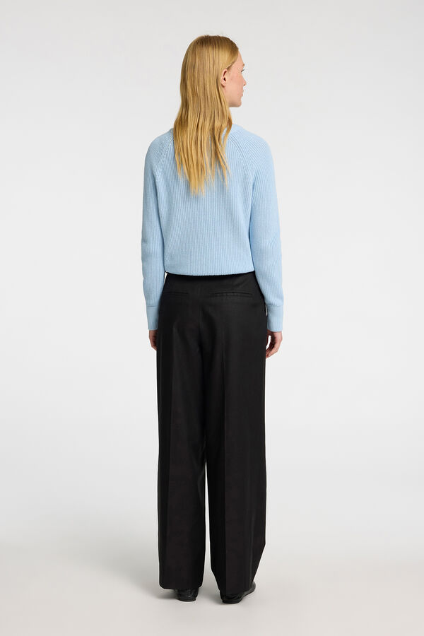 Selected Femme Jersey canal&eacute; 100% algod&oacute;n org&aacute;nico Azul