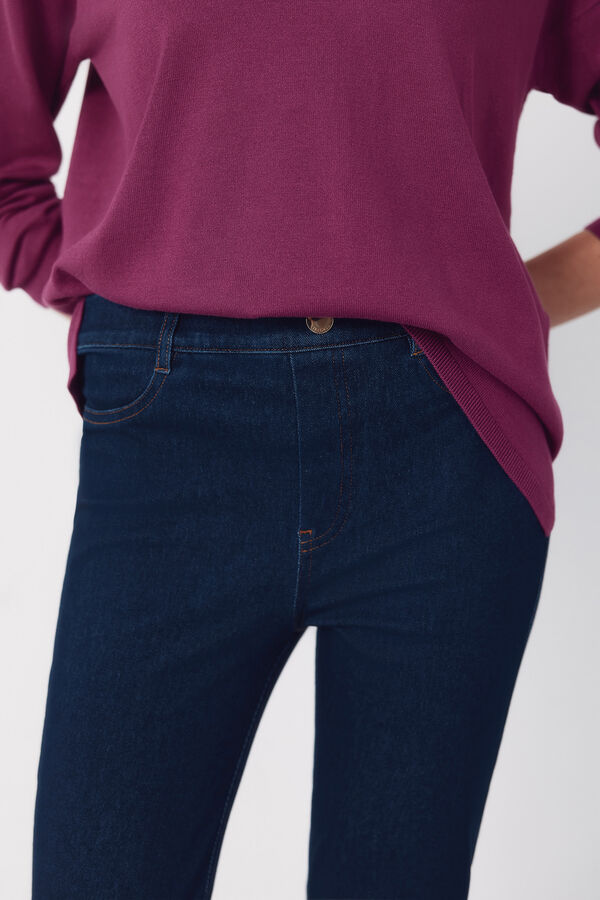 Cortefiel Legging em malha denim Azul