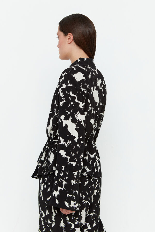 Vero Moda Blusa de manga larga cruzada Gris