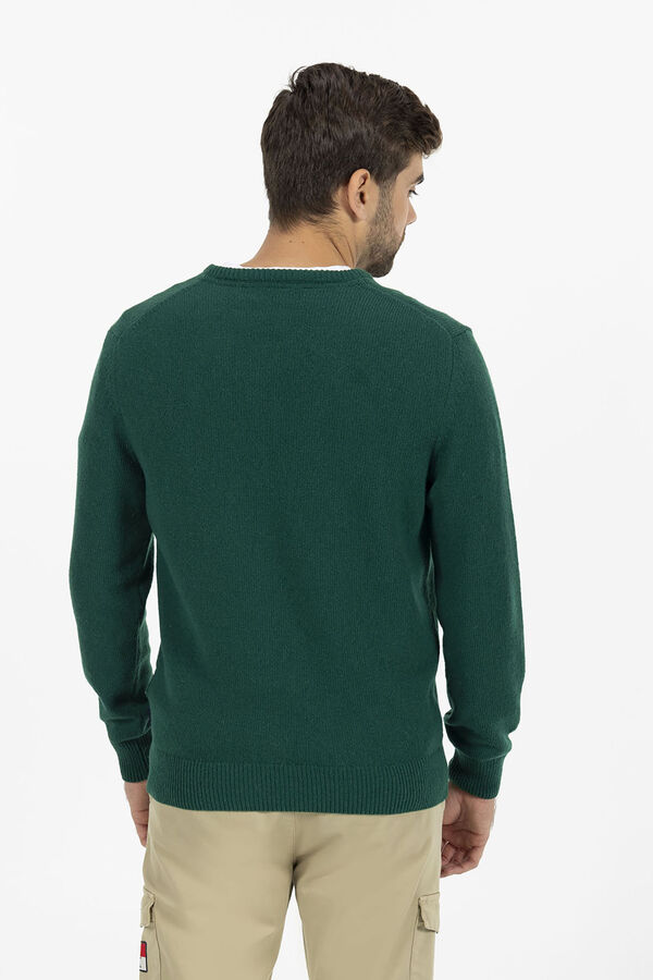 elPulpo Jersey b&aacute;sico cuello pico Verde