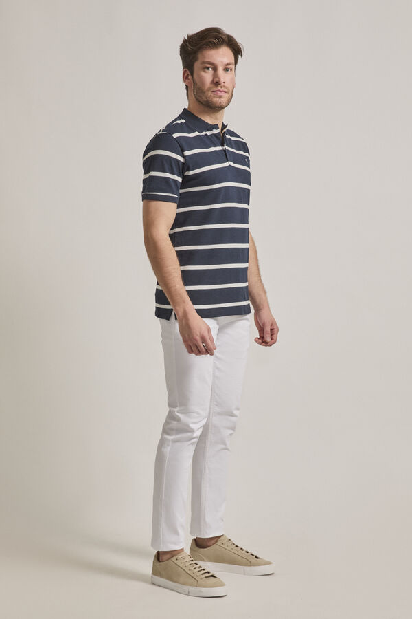 Street Monkey Polo fashion de manga curta  Azul