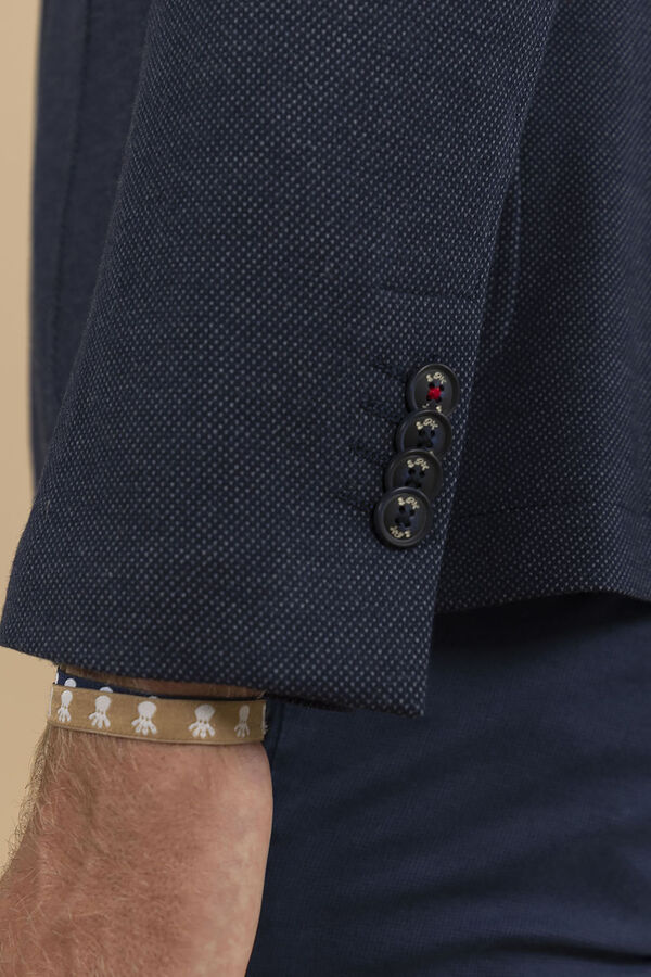 elPulpo Americana jersey microdibujo Azul marino