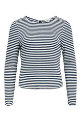 Object Top rayas detalle lazo Blanco