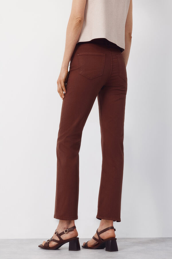 Cortefiel Jeans sensacional jacquard Castanho