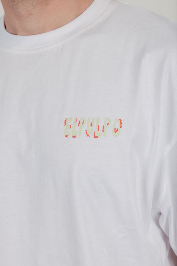 elPulpo T-shirt manga curta Branco