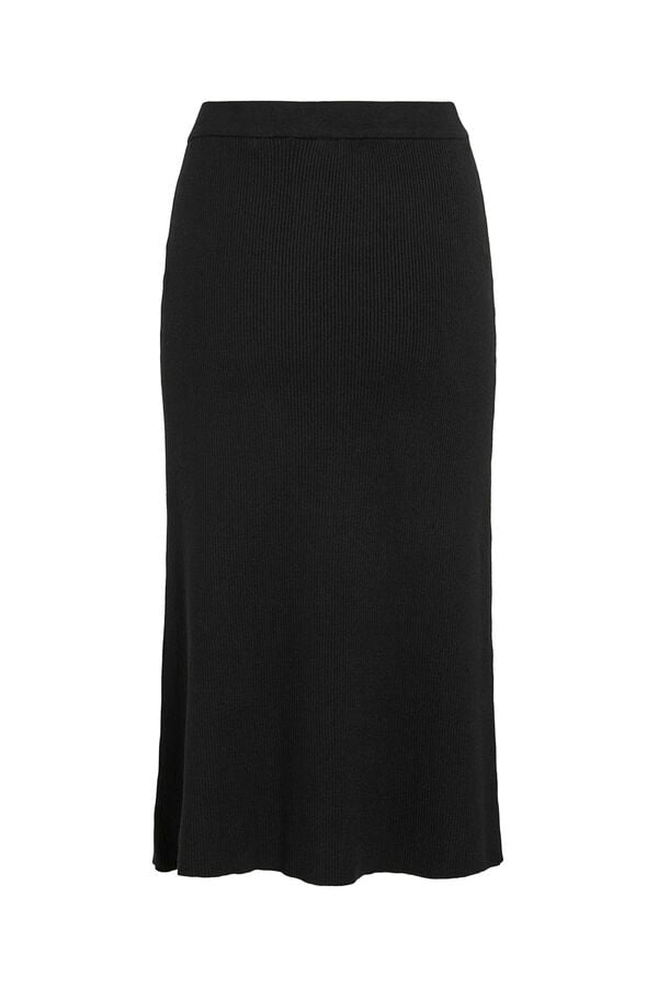 Vila Saia midi de malha malha Preto