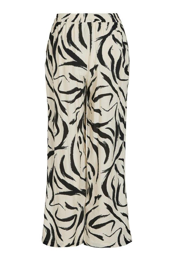 Vila Pantal&oacute;n estampado cintura alta Gris