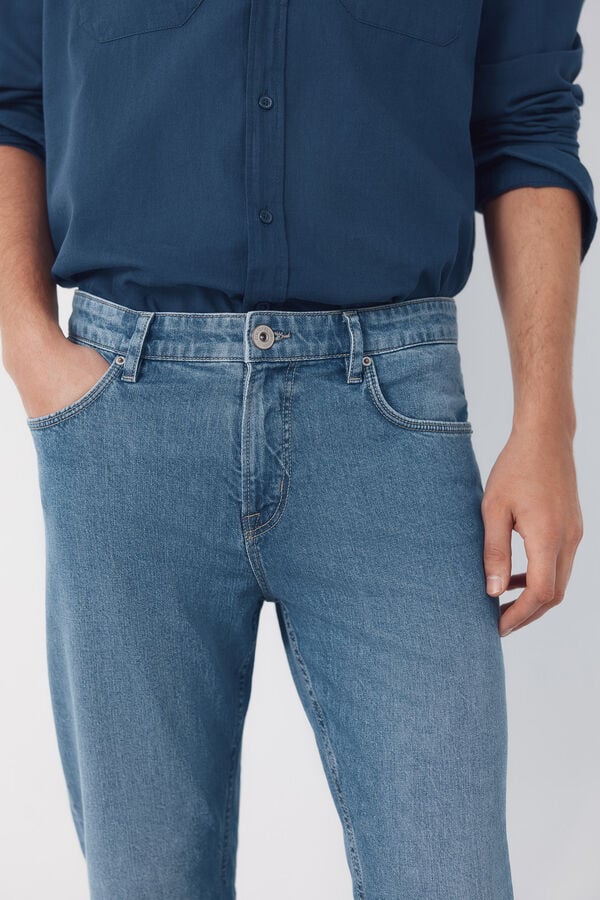 Cortefiel Pantal&oacute;n vaquero ligero regular fit Azul