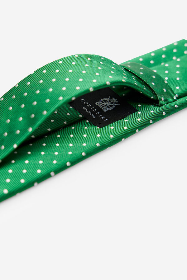Cortefiel Gravata seda natural Verde