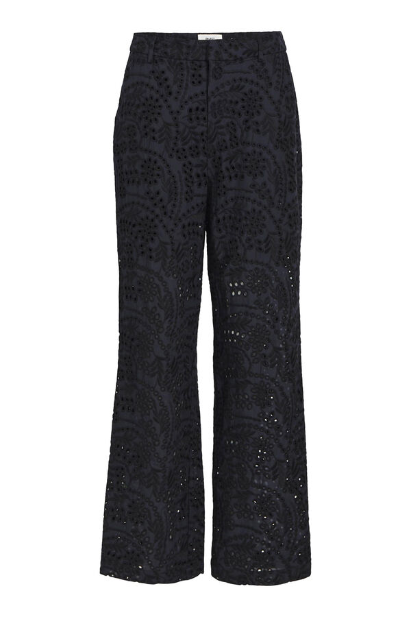 Object Pantal&oacute;n bordado perforado Negro