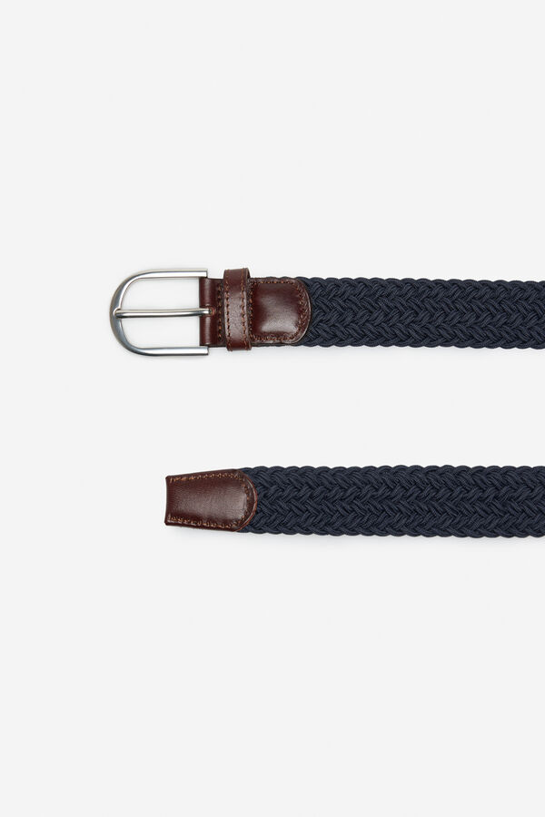 Cortefiel Cinto entran&ccedil;ado el&aacute;stico Azul