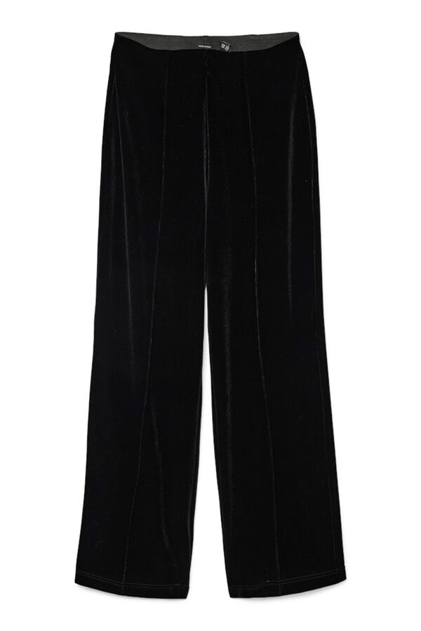 Vero Moda Pantal&oacute;n largo terciopelo Negro