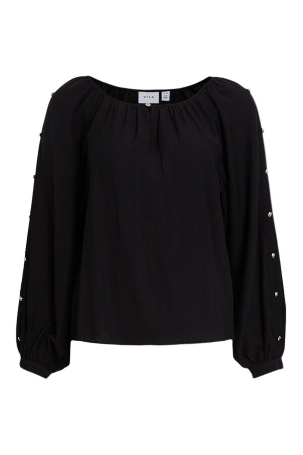 Vila Blusa con mangas abotonadas Negro