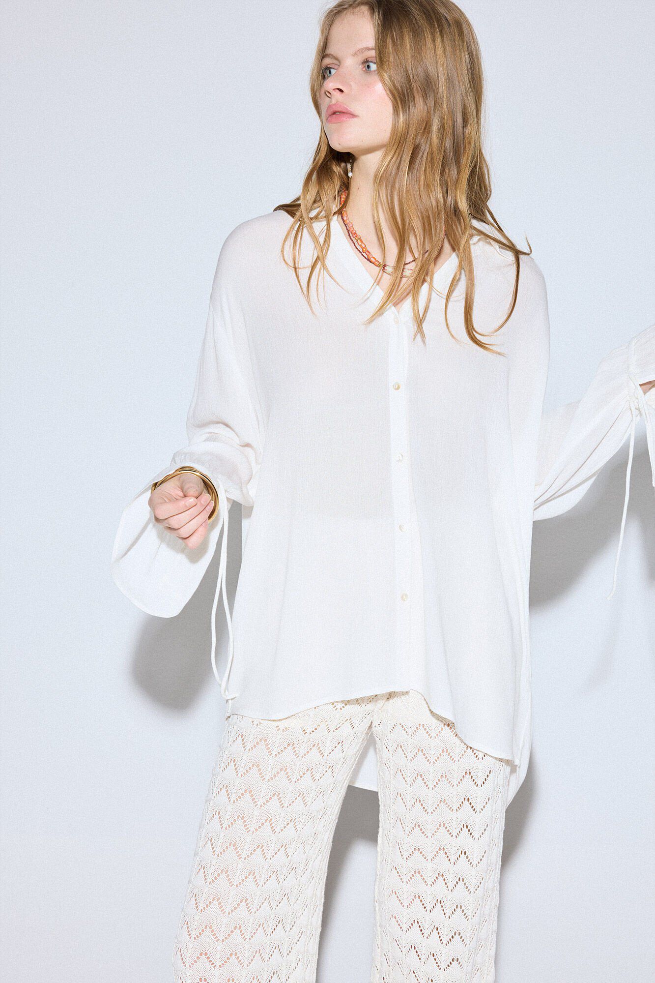 Slowlove Camisa branca fluida