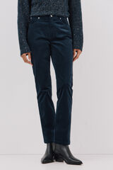 Cortefiel Pantal&oacute;n Sensational velvet Azul marino