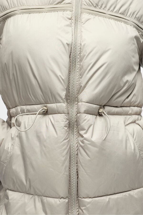 Object Abrigo acolchado capucha Beige