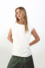 Slowlove Top estructura nudo Ecru