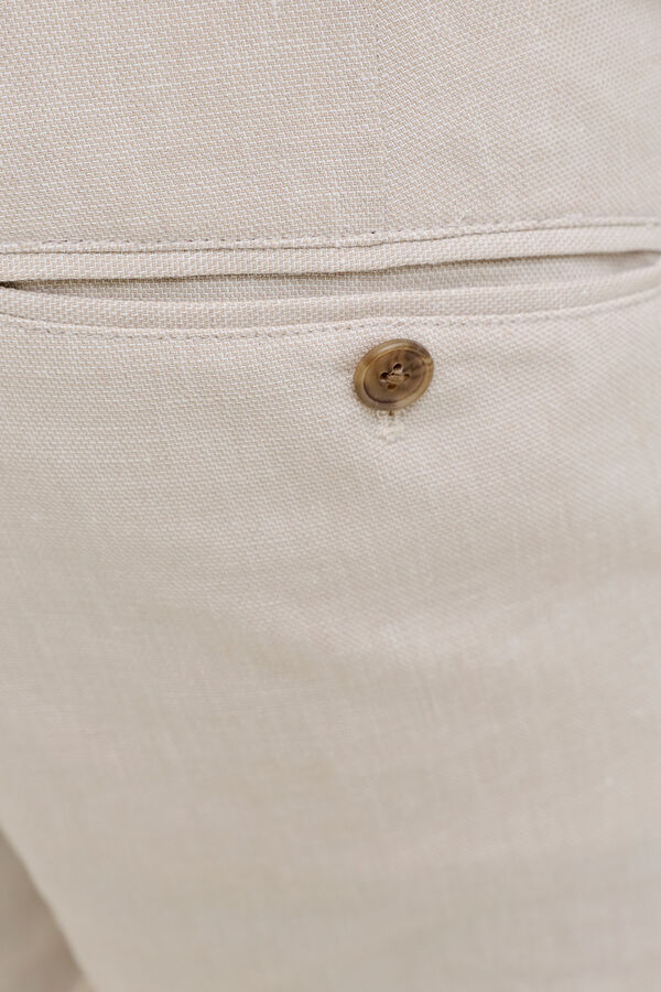 Jack & Jones Pantal&oacute;n vestir lino Beige