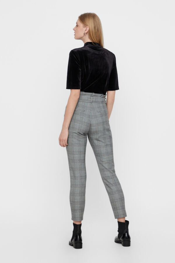 Vero Moda Calças compridas de mulher retas Cinzento