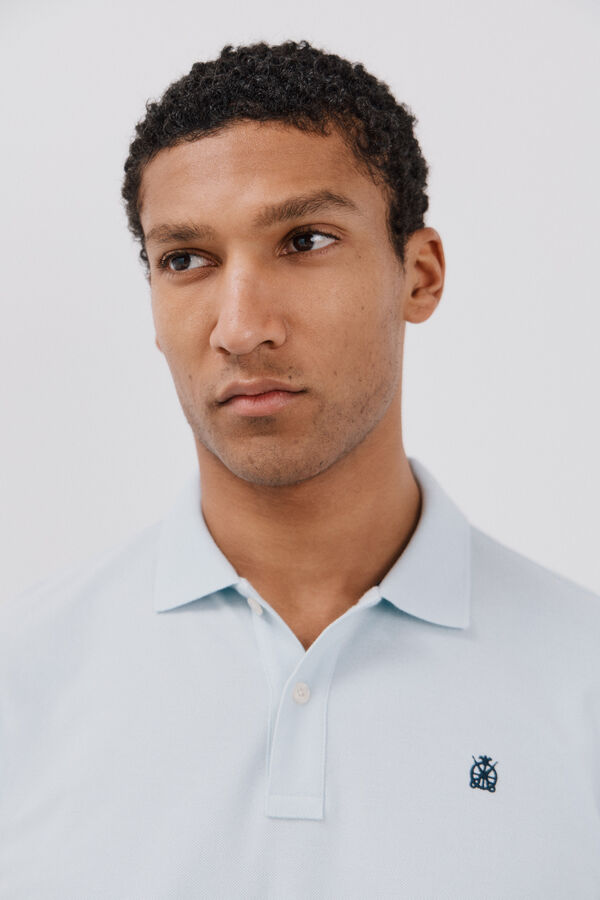 Cortefiel Polo b&aacute;sico piqu&eacute; Azul