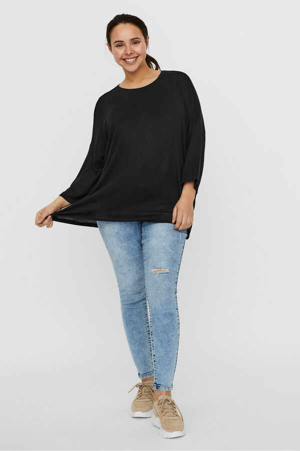 Vero Moda Curve Camiseta manga larga talla grande Gris oscuro