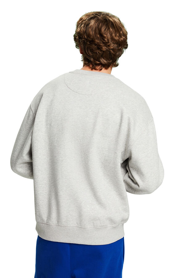 Esprit Sudadera cerrada logo materiales sostenibles Estampado gris