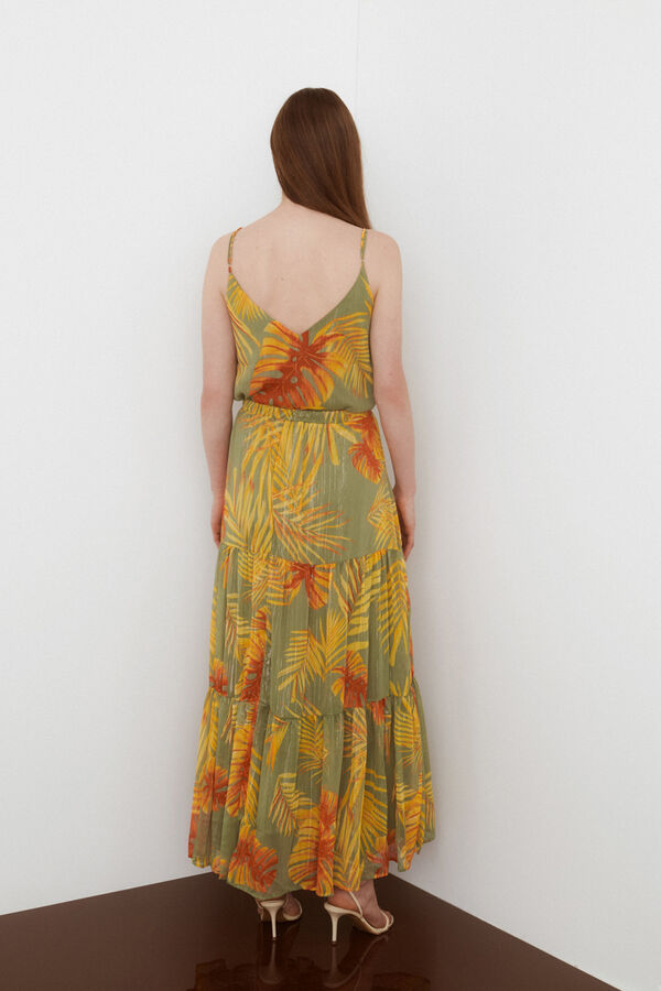 Vila Saia comprida estampada Verde