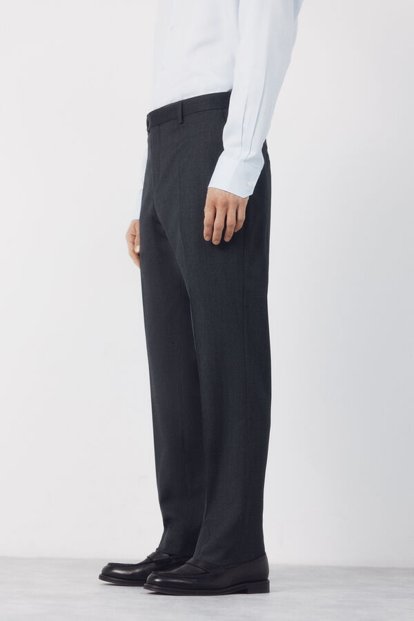 Cortefiel Pantal&oacute;n de traje liso COOLMAX&reg; Gris oscuro