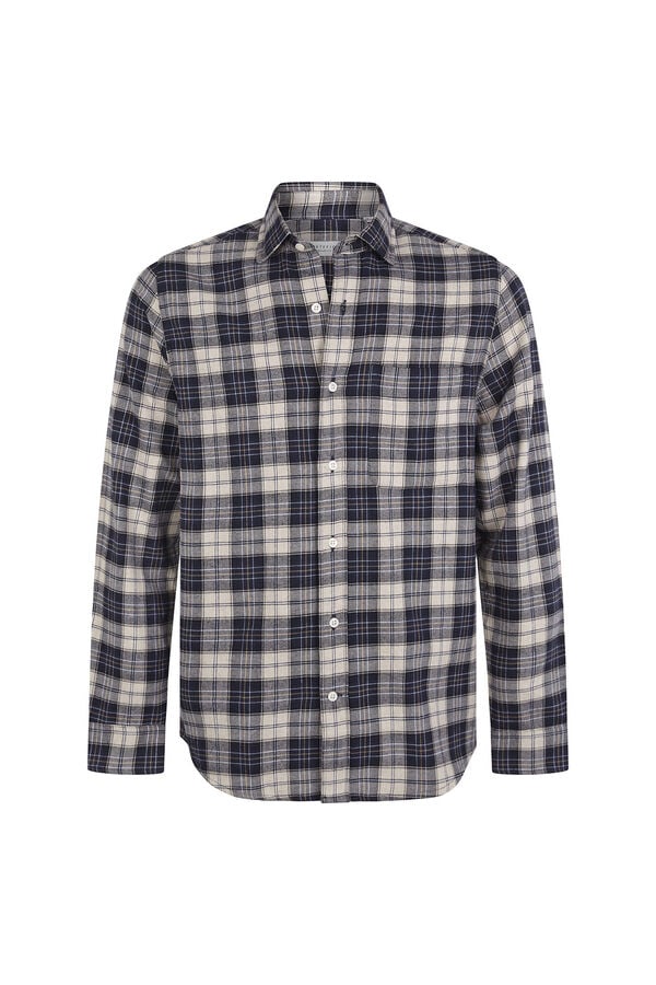 Cortefiel Camisa flanela xadrez Azul