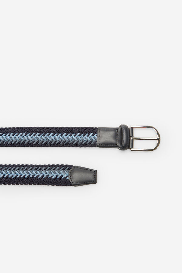 Cortefiel Cinturón trenzado textil Azul marino