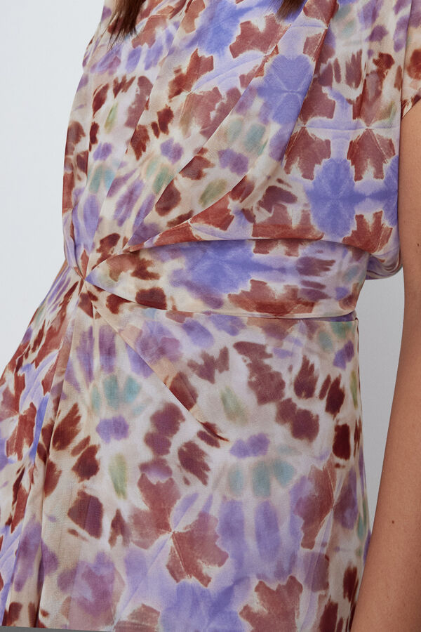 Slowlove Vestido midi drapeado Multicolor