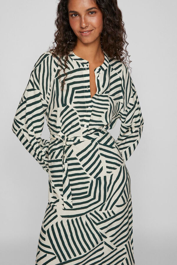 Vila Vestido estampado midi Multicolor