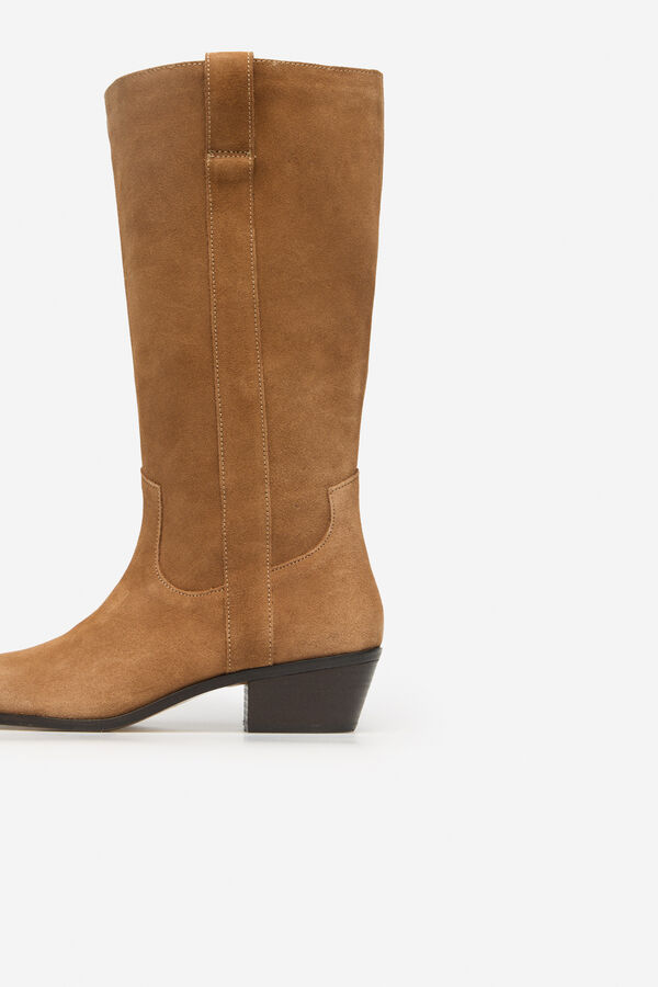Cortefiel Bota de cowboy de croute Castanho