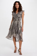 Morgan Vestido largo cruzado Multicolor