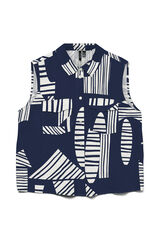 Vero Moda Camisa de manga sisa Azul marino