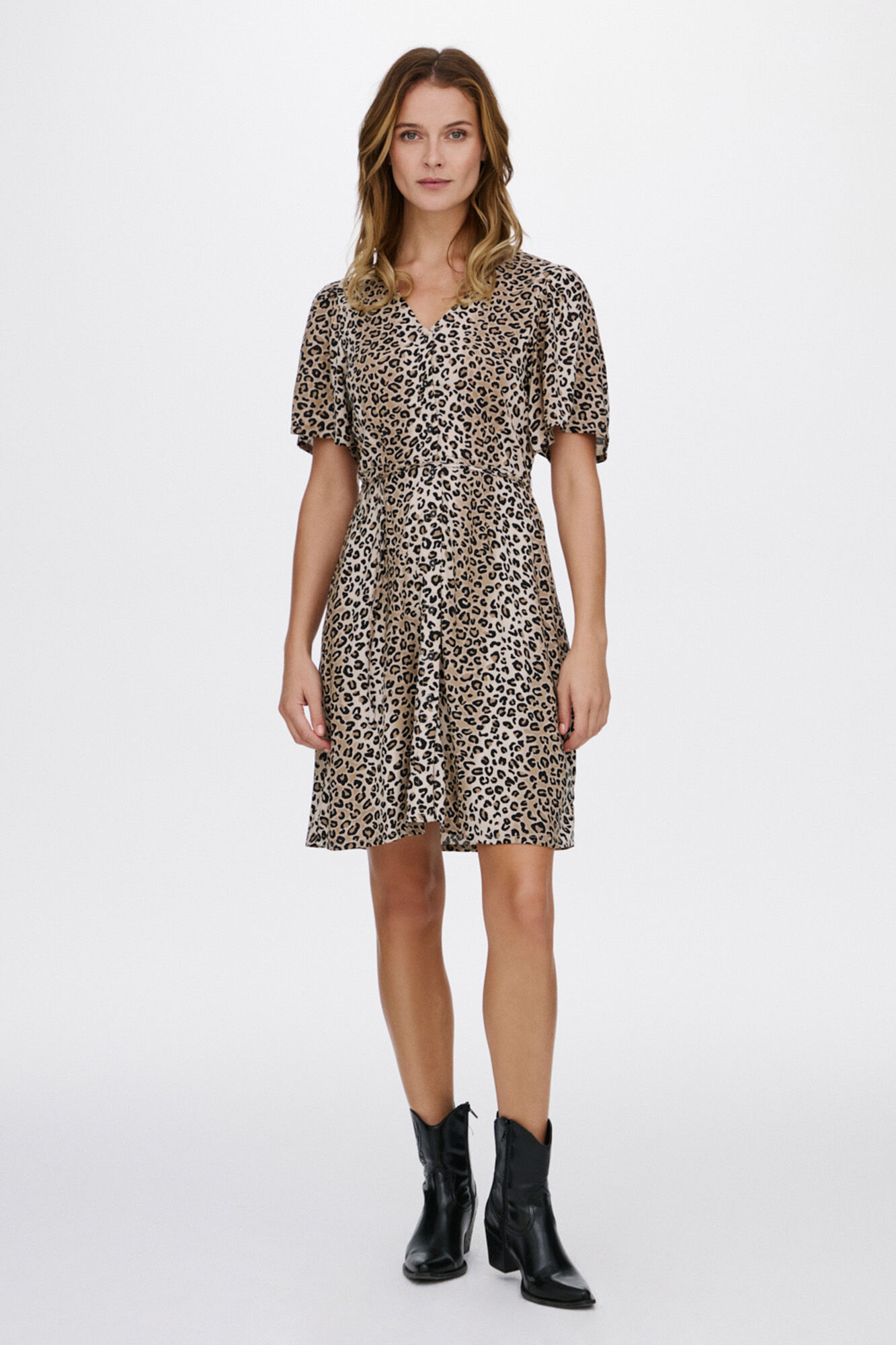 Vila Vestido curto estampado