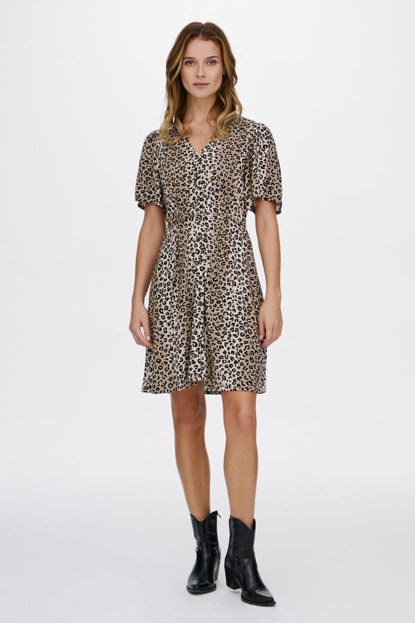 Vila Vestido curto estampado Cinzento