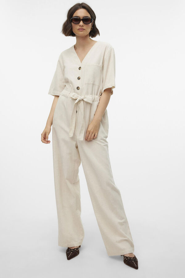 Vero Moda Mono largo de lino Marrón