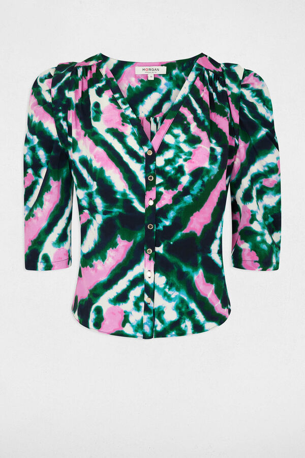 Morgan Camisa manga 3/4 estampada Estampado verde