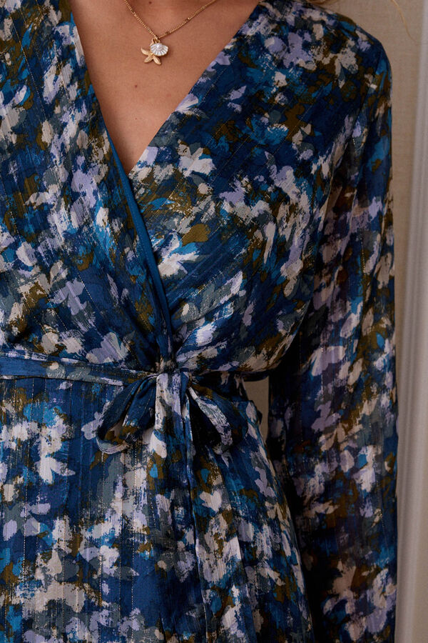 Pol&iacute;n Et Moi Vestido cruzado Azul