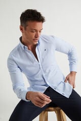 Williot Mini camisa pied-de-poule Azul