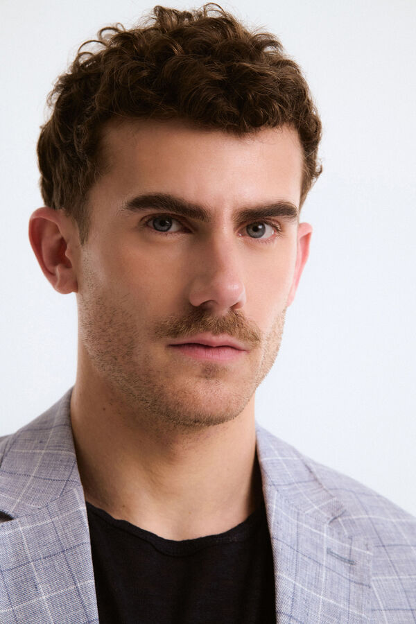 Selected Blazer de linho regular Azul