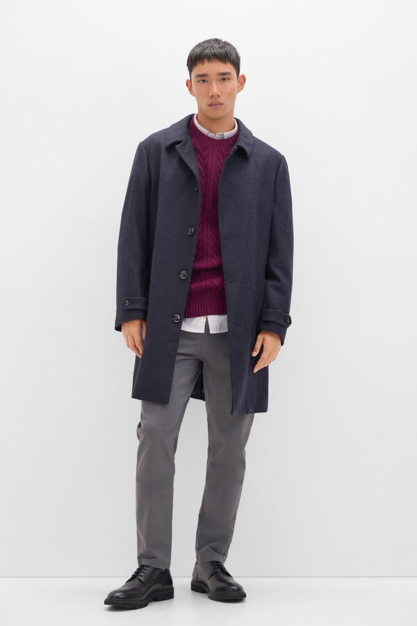 Cortefiel Sobretudo de gola camiseira Azul