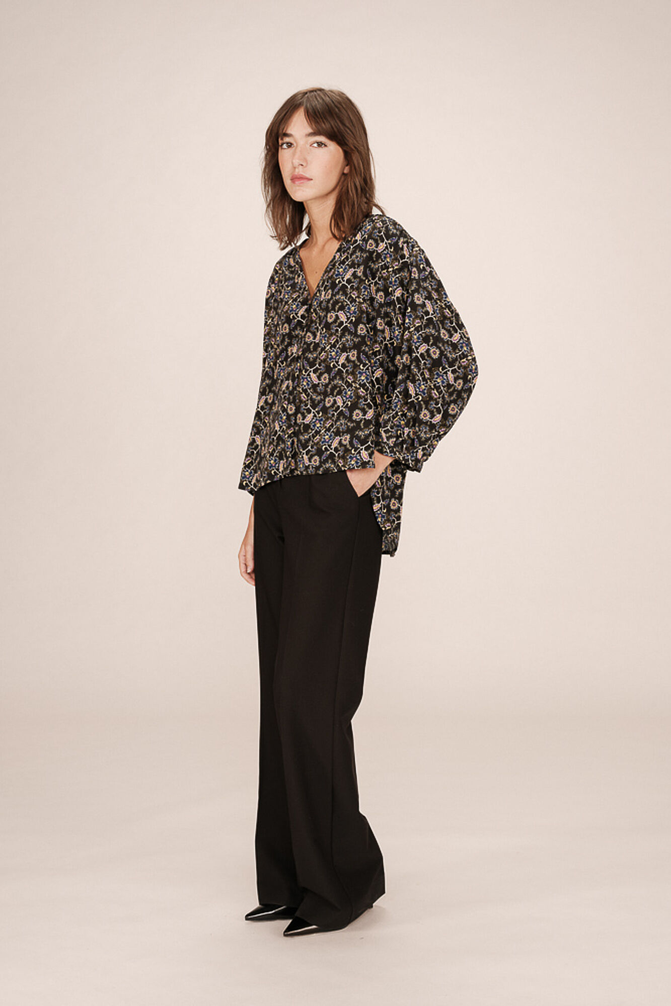 Grace & Mila Blusa de manga larga estampada