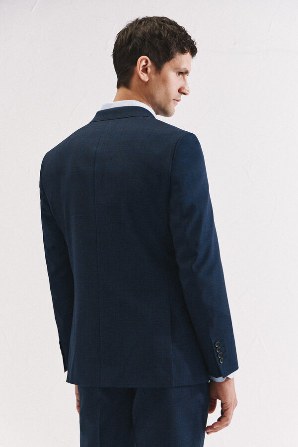 Cortefiel Blazer xadrez azul slim fit Azul