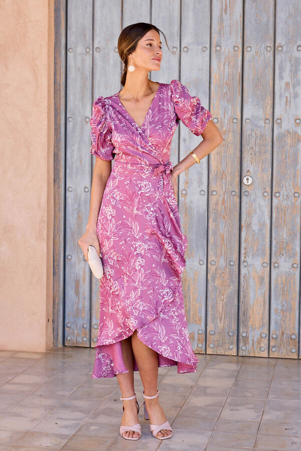 Pol&iacute;n Et Moi Vestido decote Violetta Roxo