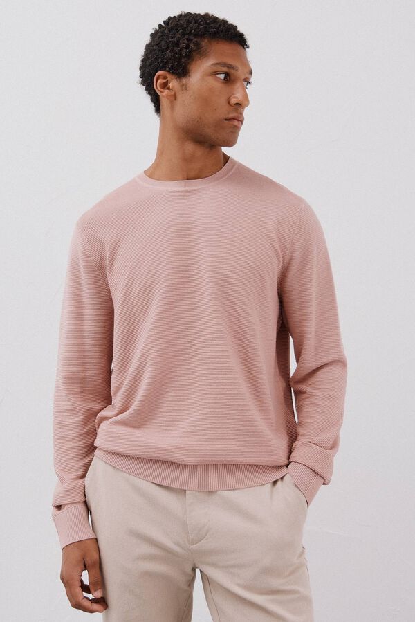 Cortefiel Jersey punto fino Rosa