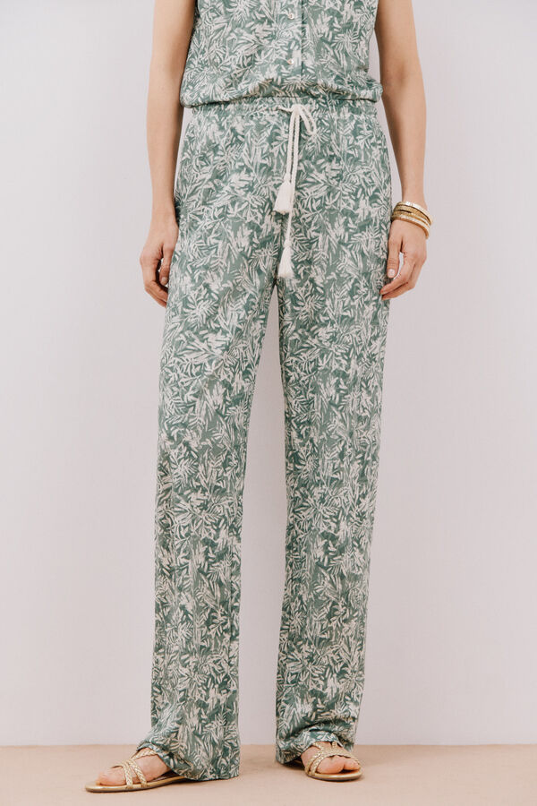 Cortefiel Cal&ccedil;as de malha estampadas Verde