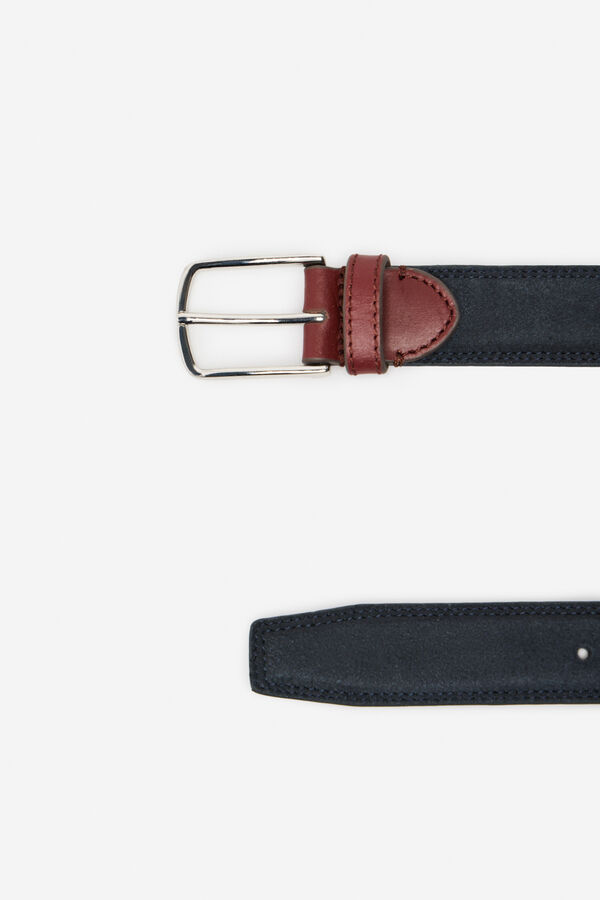 Cortefiel Cintur&oacute;n sport piel Azul marino