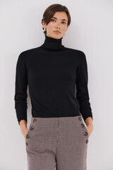 Cortefiel Jersey cuello vuelto Negro